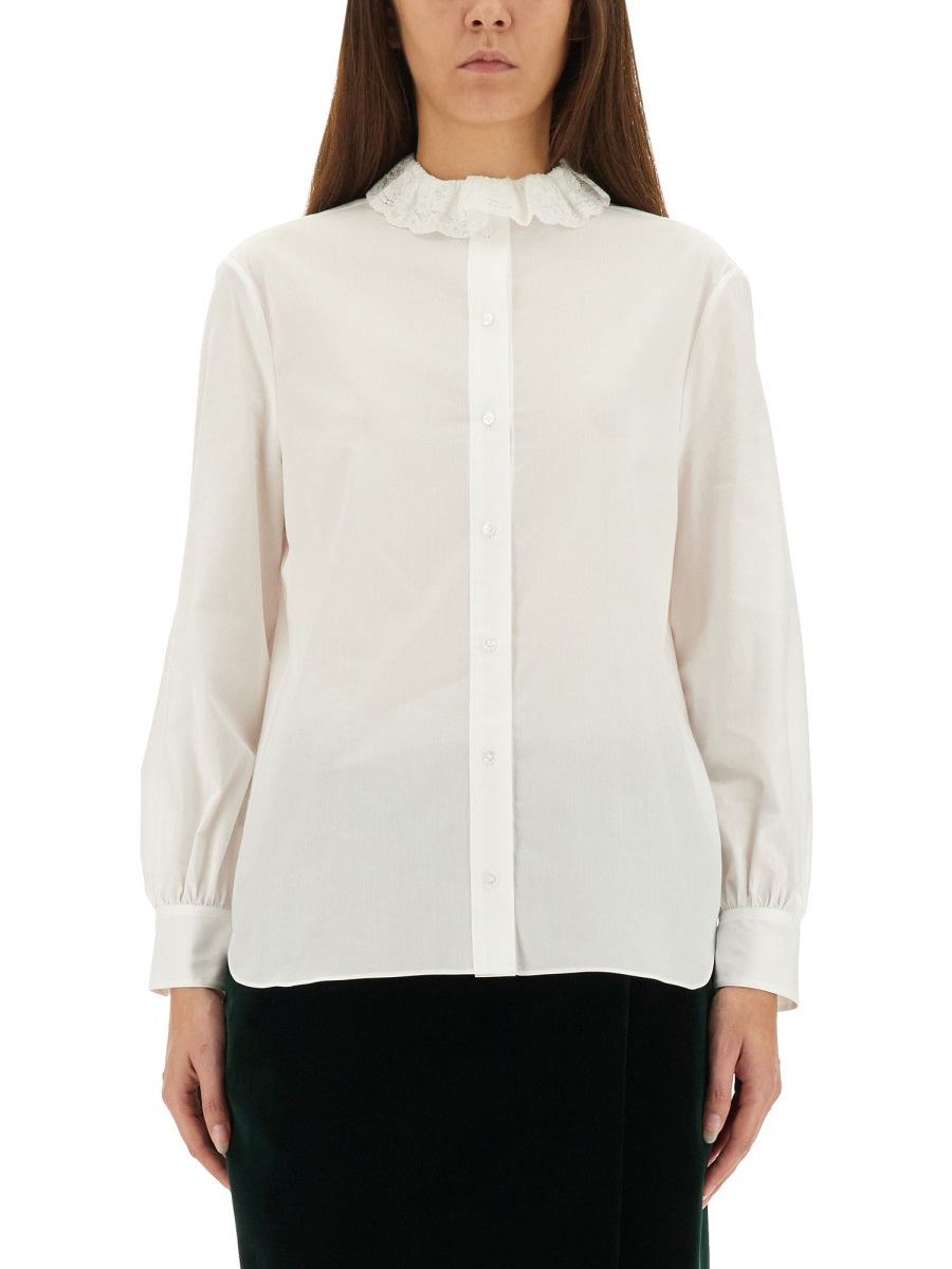 Saint Laurent Women Pierrot Collar Shirt SAINT LAURENT