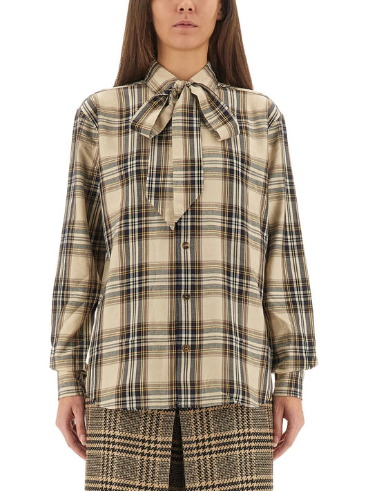 Saint Laurent Women Cassandre Lavallière Shirt