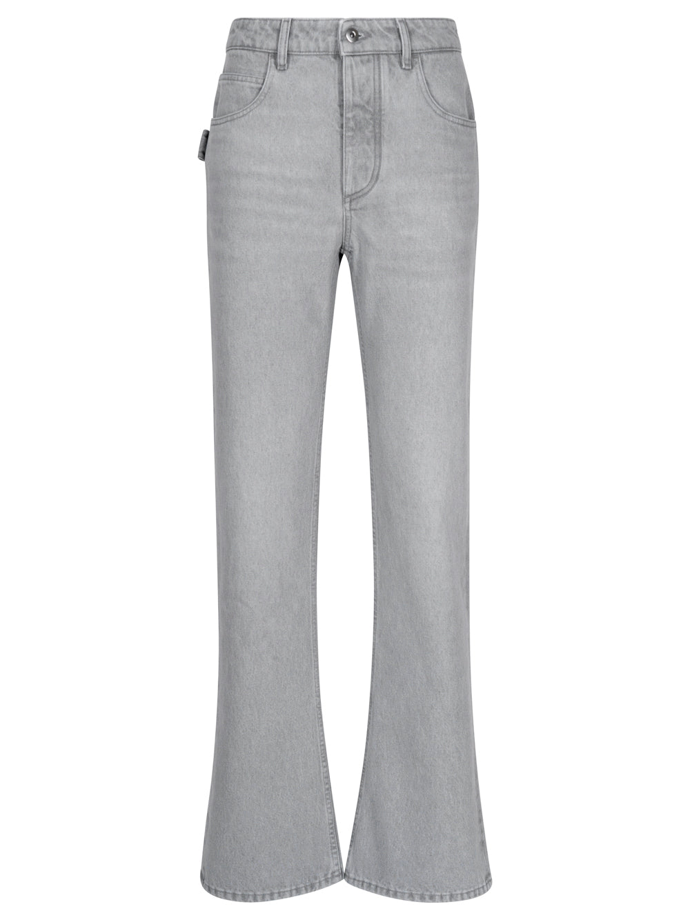 Bottega Veneta Women Light Grey Washed Denim Flared Jeans BOTTEGA VENETA