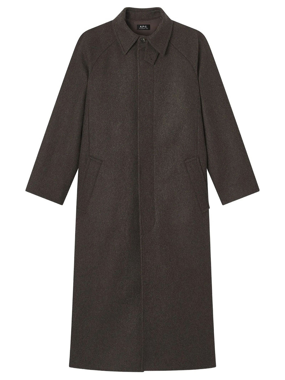 A.P.C. Women Impermeabile Marrone Mélange In Lana Riciclata Dalla Vestibilità Ampia A.P.C.