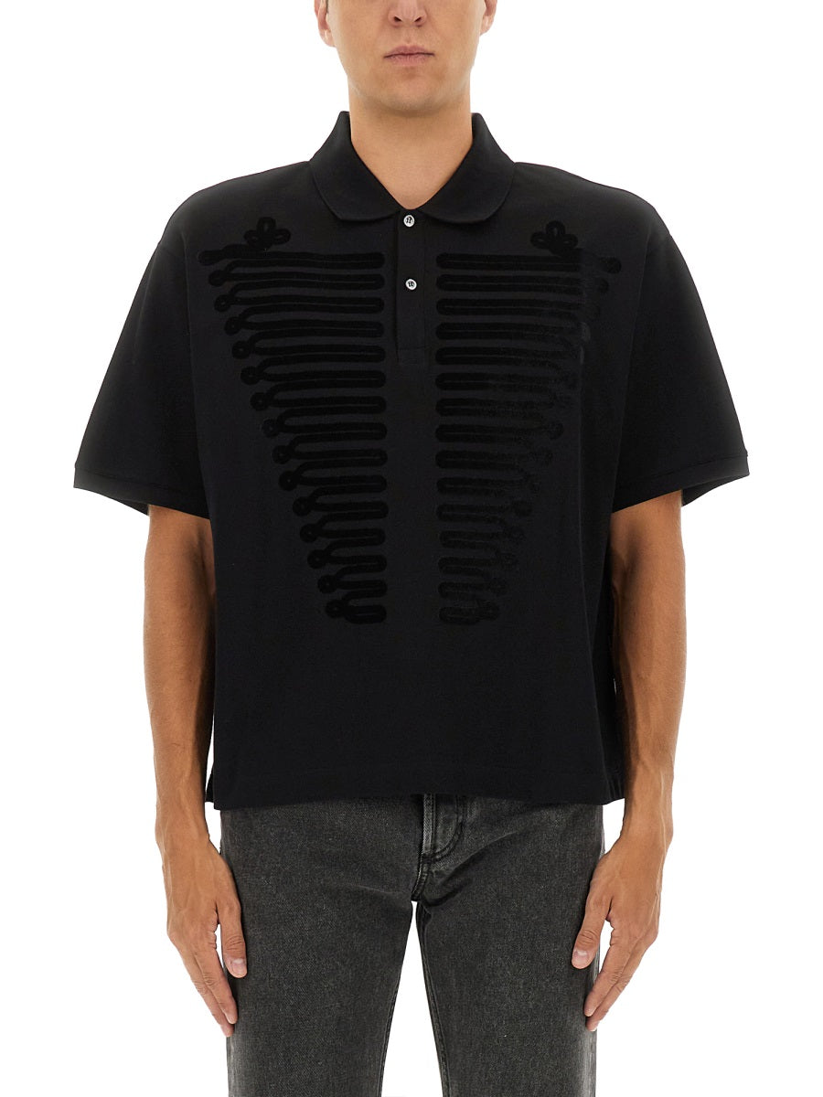 Alexander Mcqueen Men Polo Shirt "Ceremonial Boxy" ALEXANDER MCQUEEN