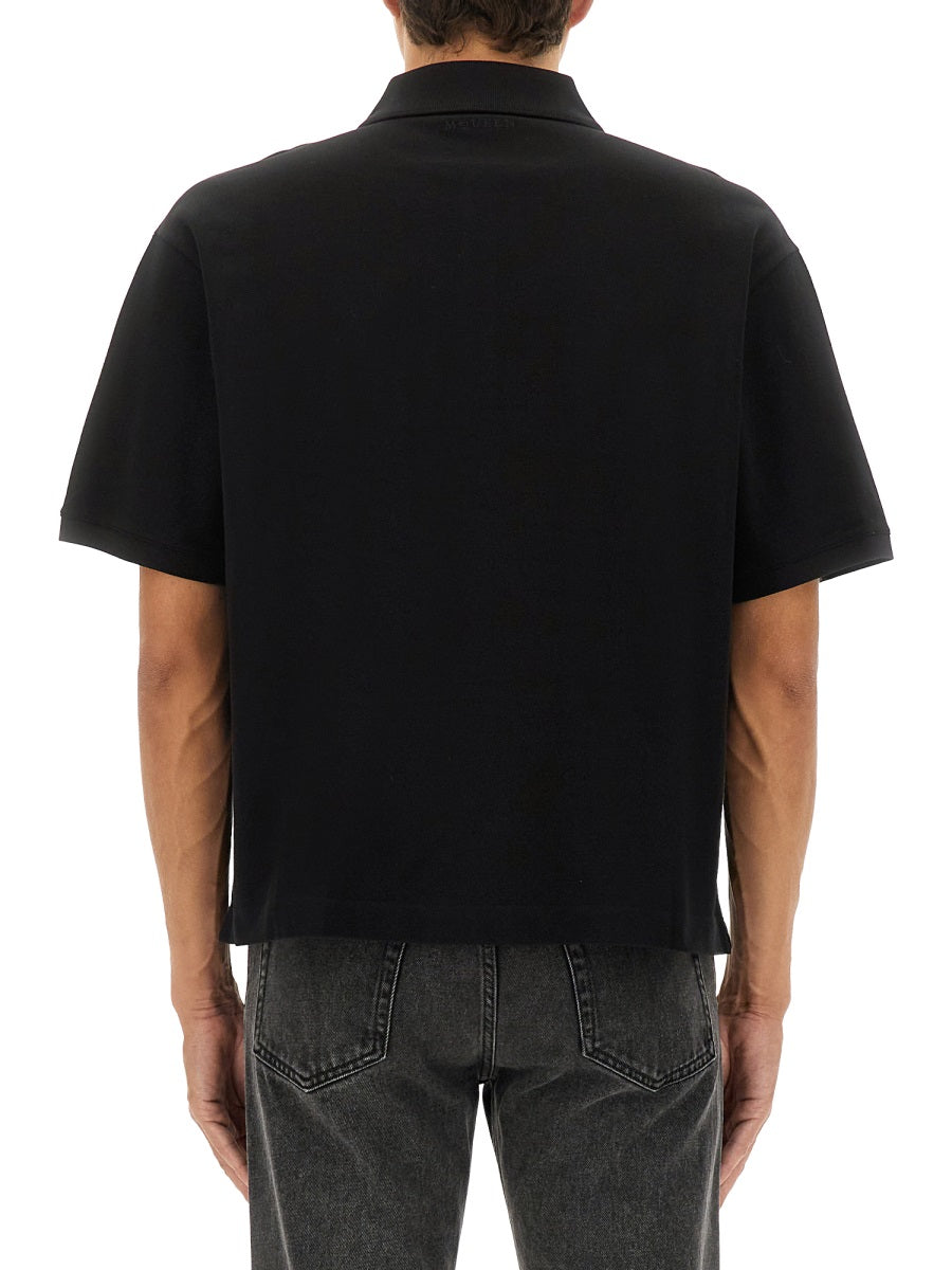 Alexander Mcqueen Men Polo Shirt "Ceremonial Boxy" ALEXANDER MCQUEEN