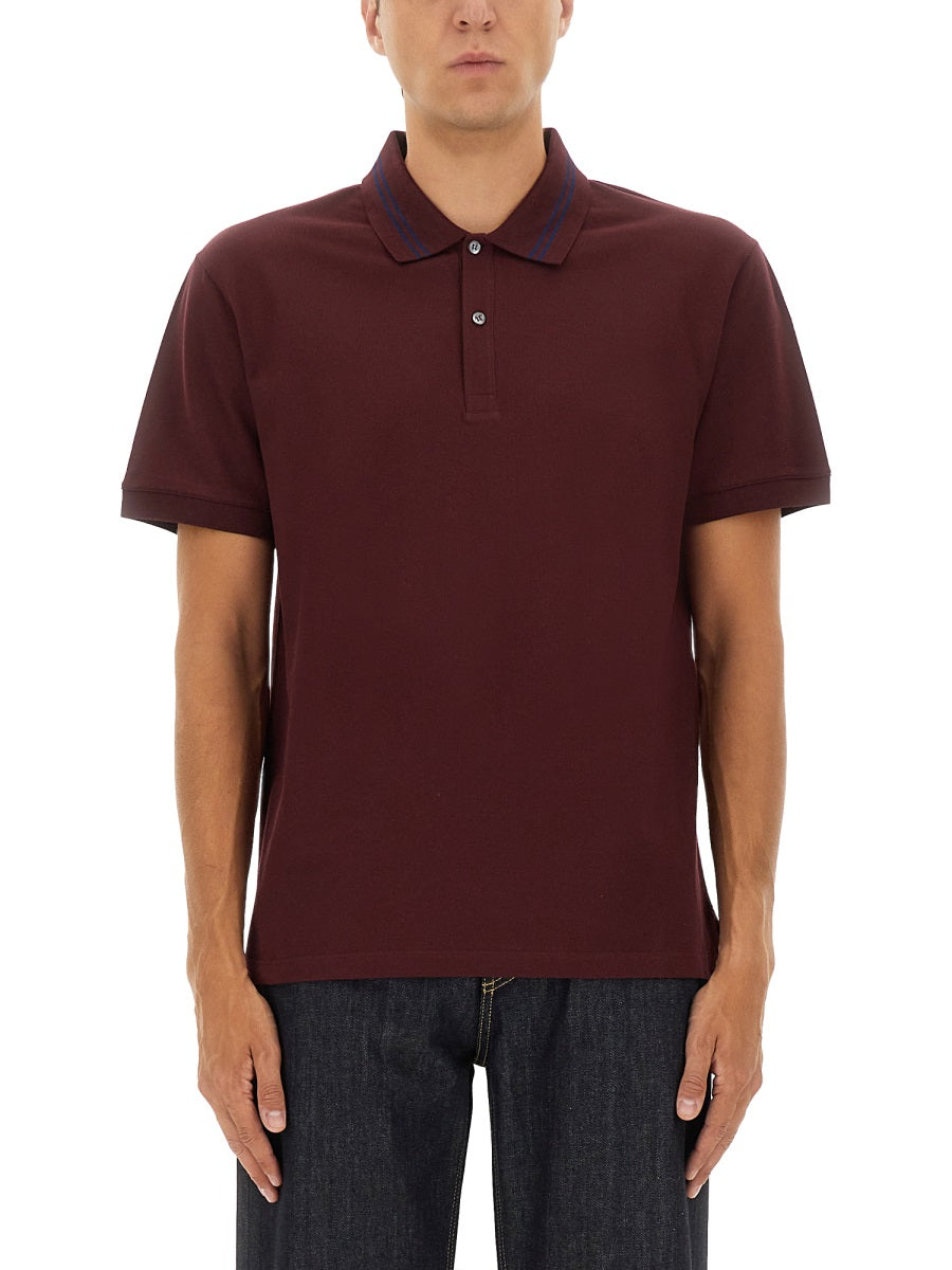 Alexander Mcqueen Men Polo Shirt With Logo On The Collar ALEXANDER MCQUEEN