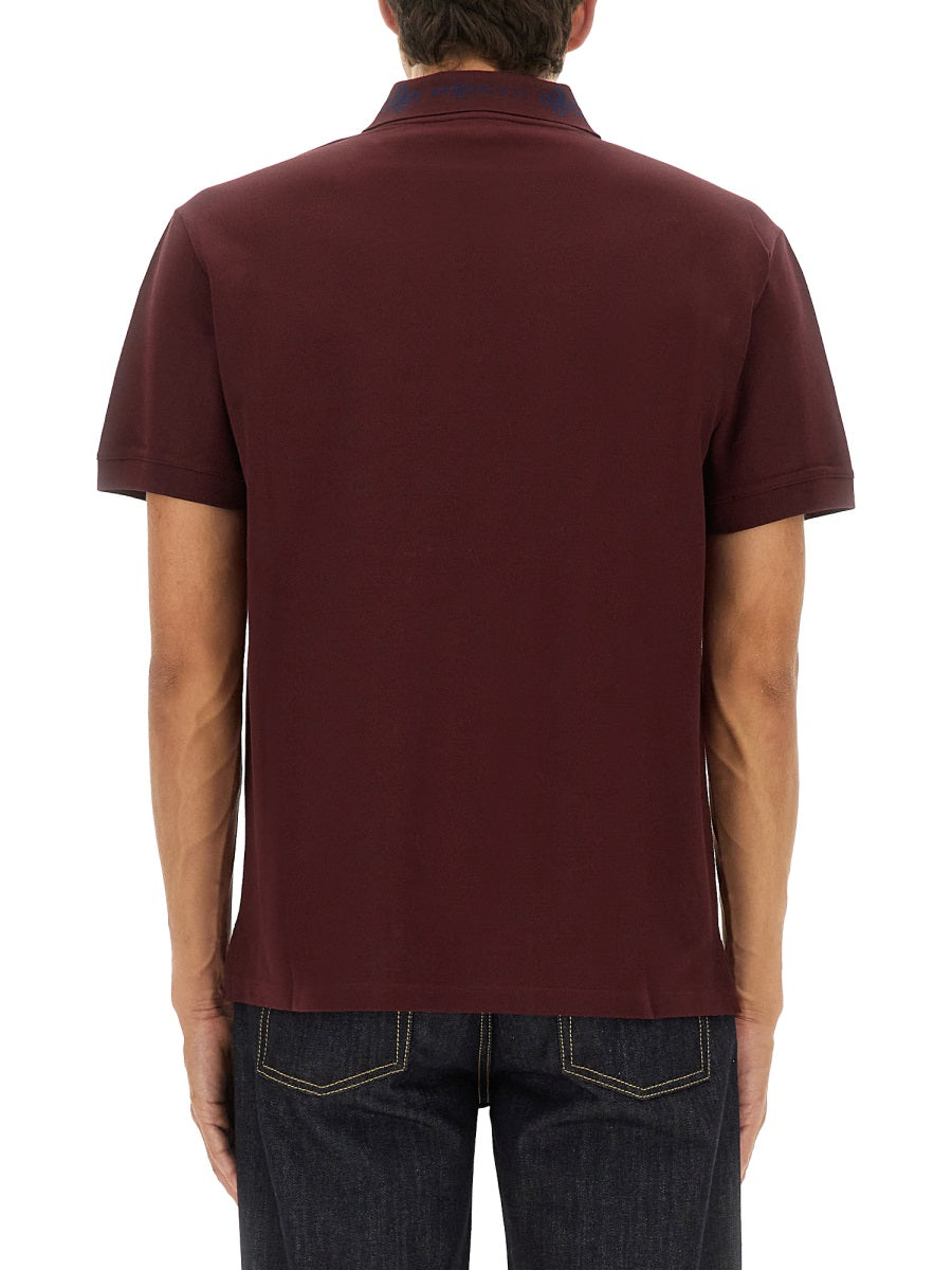 Alexander Mcqueen Men Polo Shirt With Logo On The Collar ALEXANDER MCQUEEN