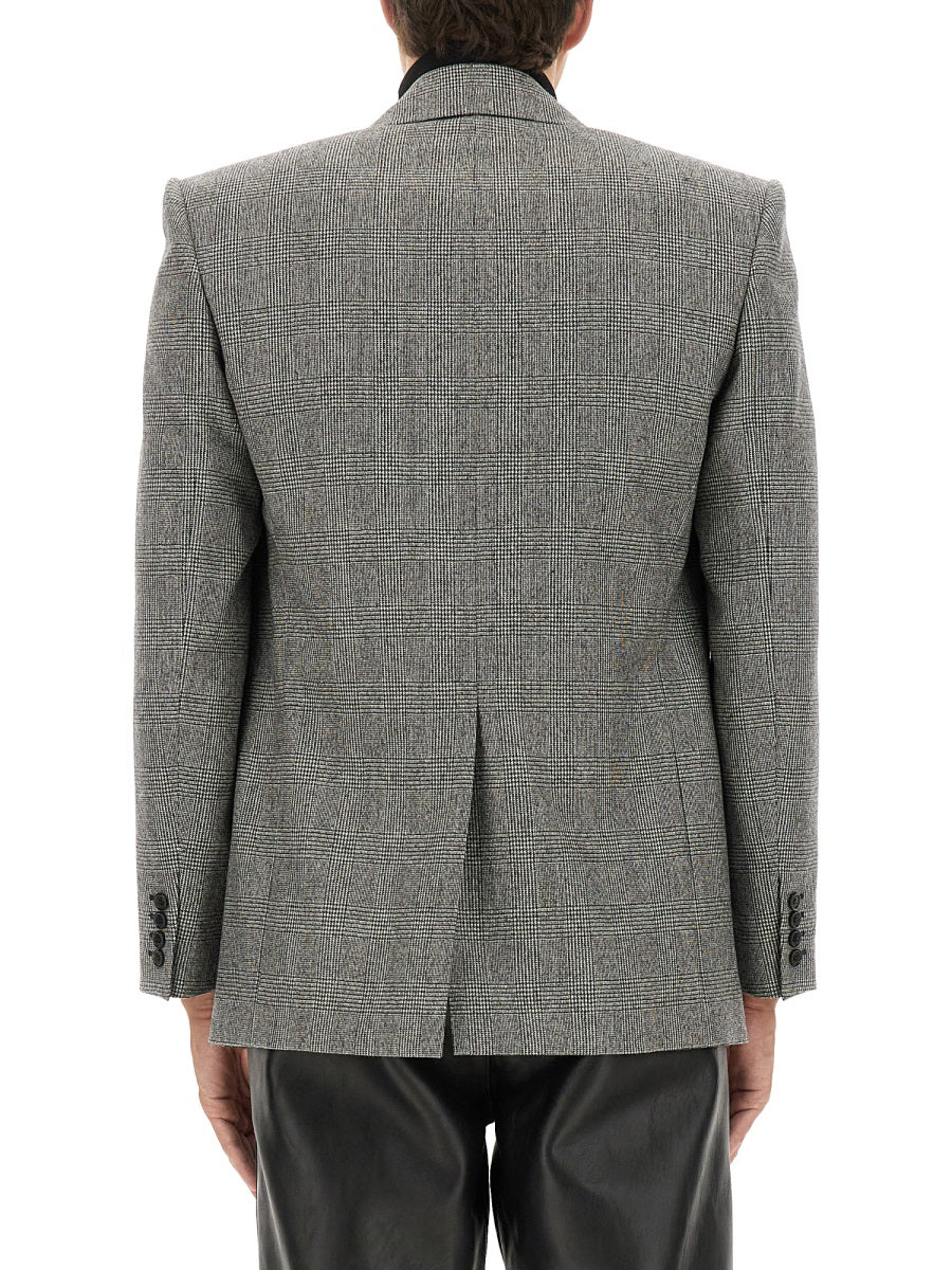Saint Laurent Men Single-Breasted Wool Flannel Jacket SAINT LAURENT