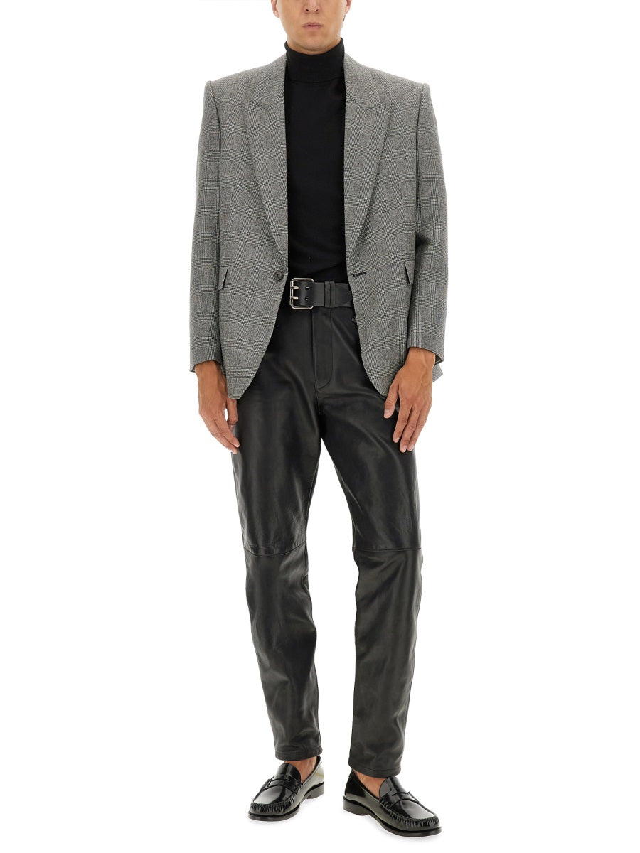 Saint Laurent Men Single-Breasted Wool Flannel Jacket SAINT LAURENT