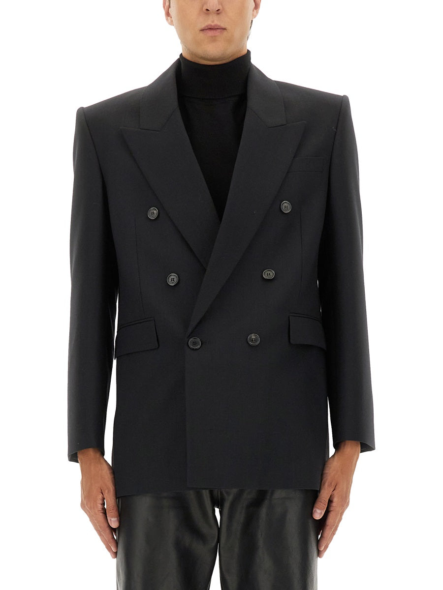 Saint Laurent Men Double-Breasted Wool Jacket SAINT LAURENT