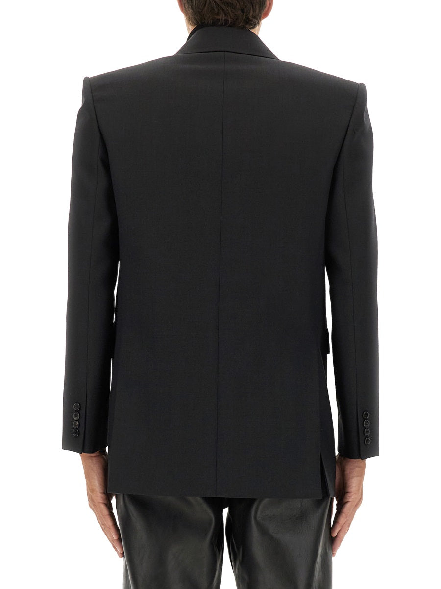 Saint Laurent Men Double-Breasted Wool Jacket SAINT LAURENT