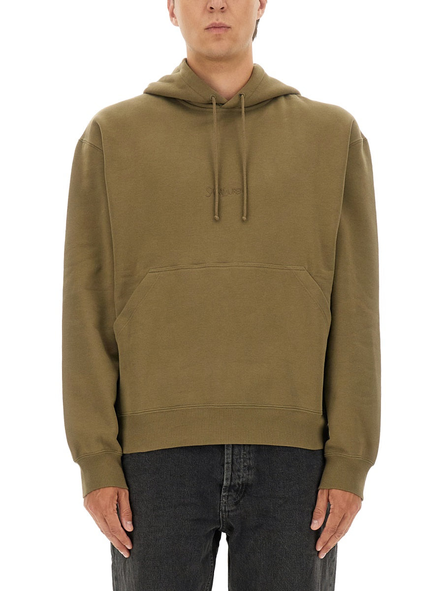 Saint Laurent Men Hooded Sweatshirt With Logo SAINT LAURENT