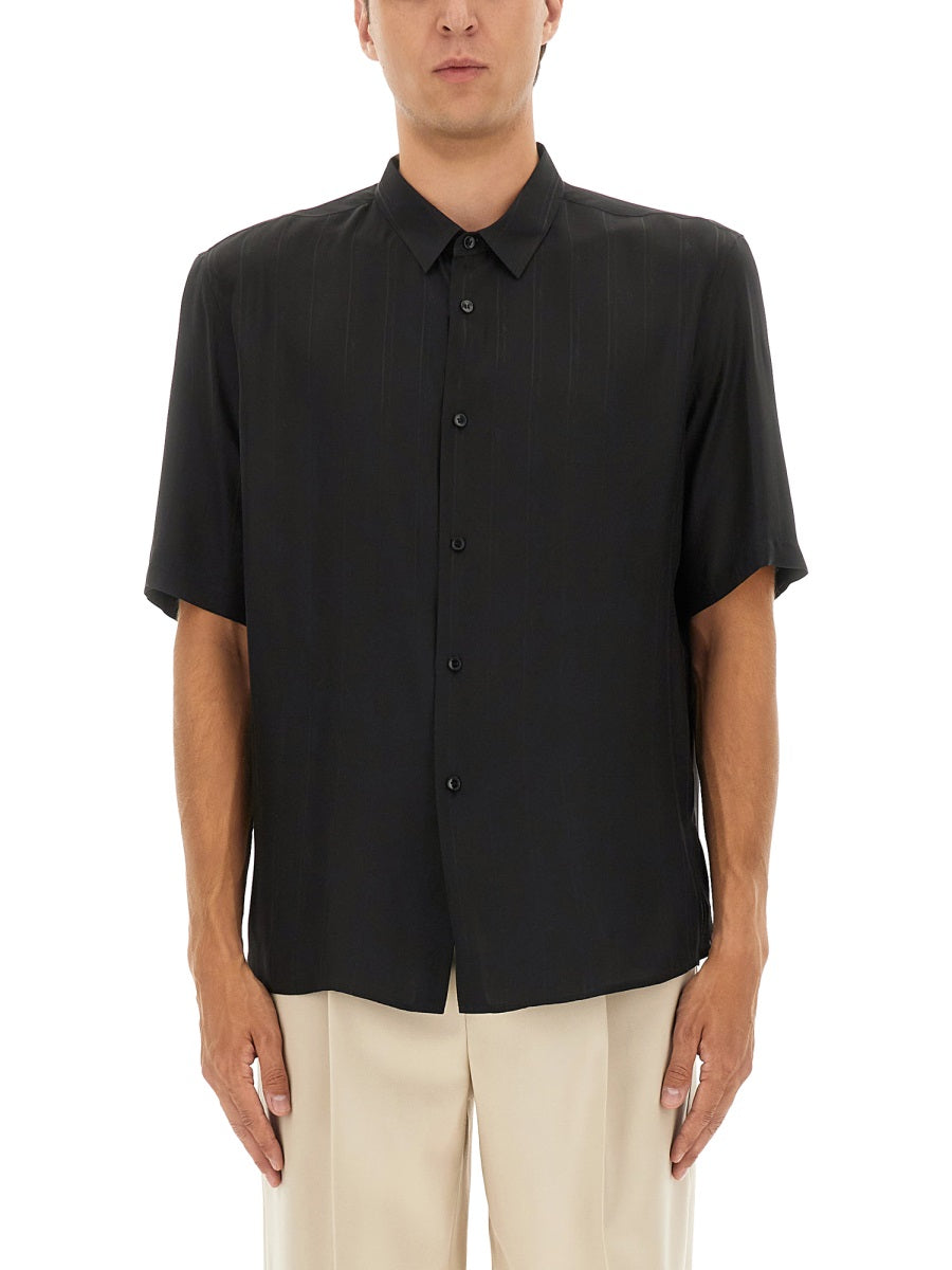 Saint Laurent Men Cassandre Striped Shirt SAINT LAURENT