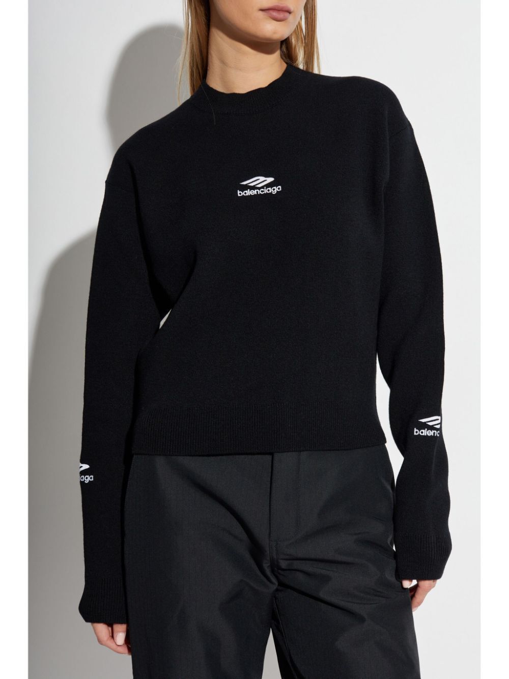 Balenciaga Women Wool Knitted Ski Crewneck BALENCIAGA