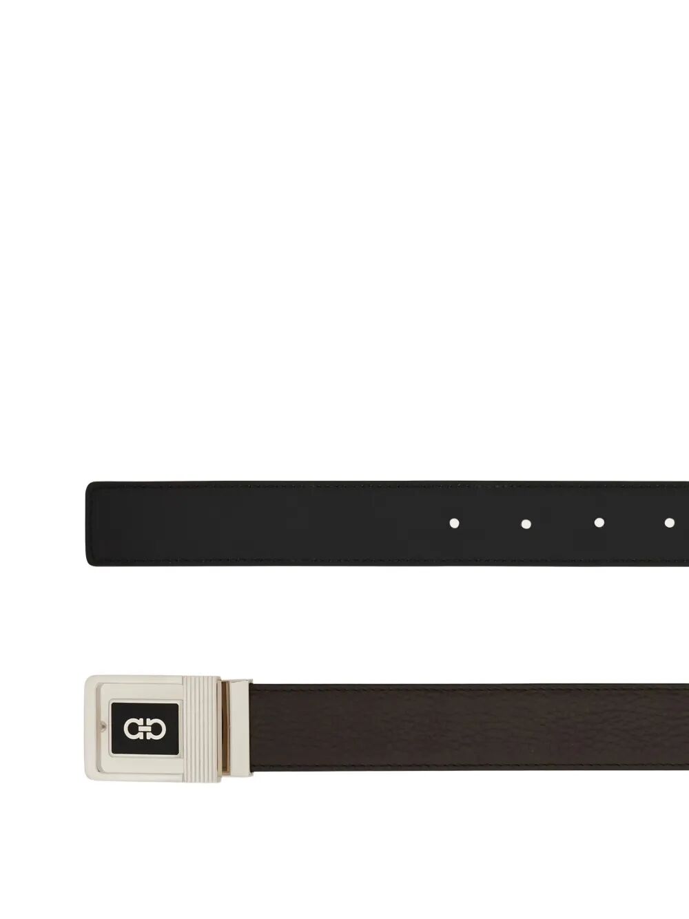 Ferragamo Men Double Square Reversible Leather Belt FERRAGAMO