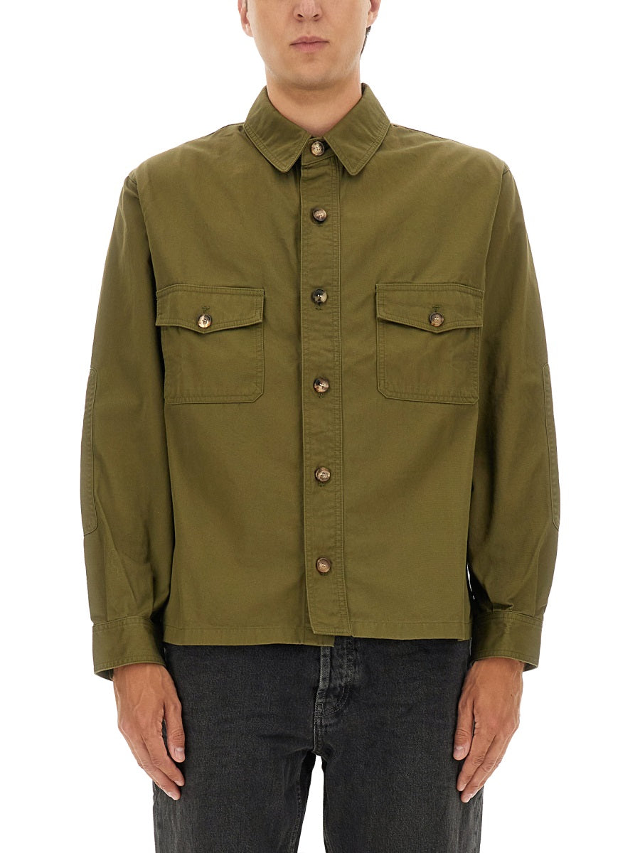 Saint Laurent Men Cotton Twill Overshirt SAINT LAURENT
