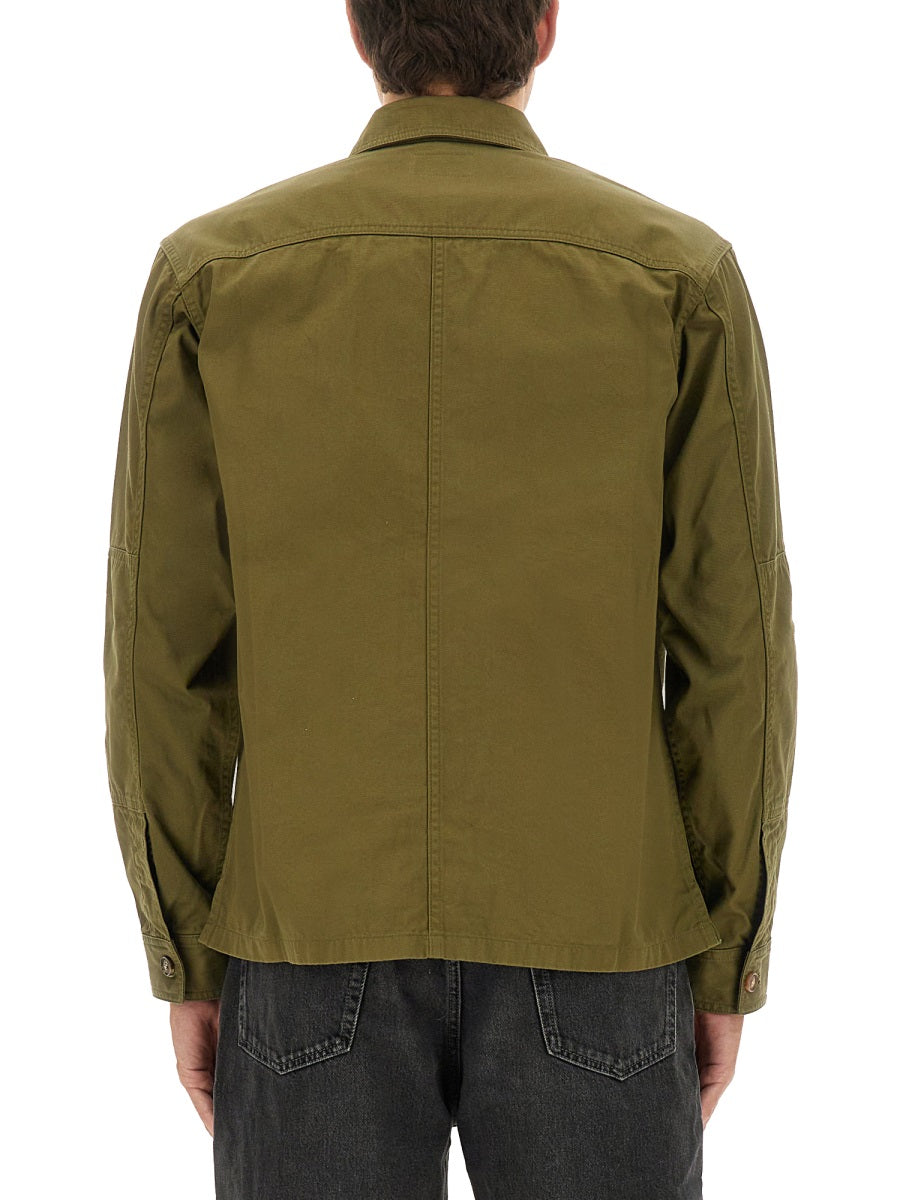 Saint Laurent Men Cotton Twill Overshirt SAINT LAURENT