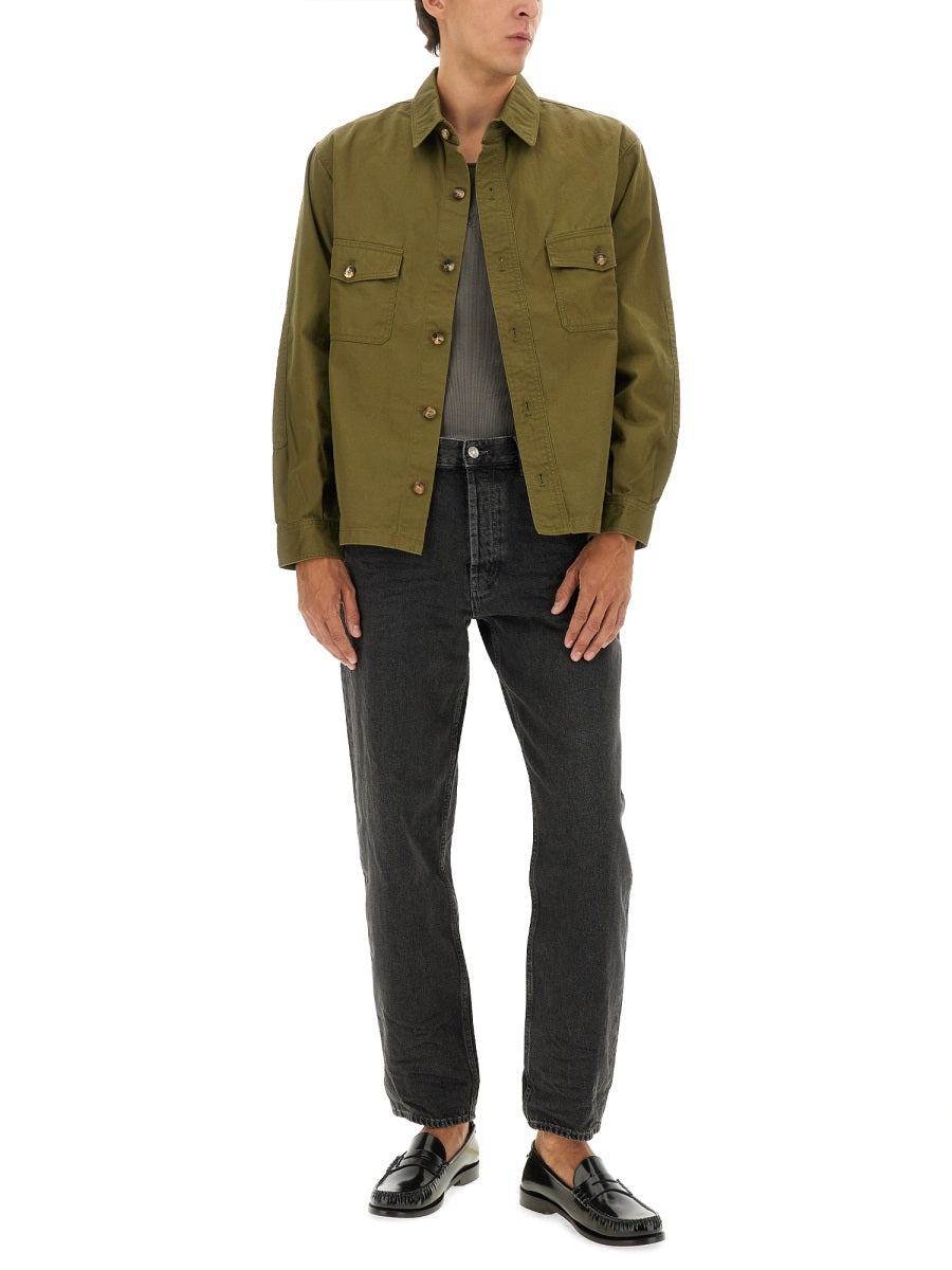 Saint Laurent Men Cotton Twill Overshirt SAINT LAURENT