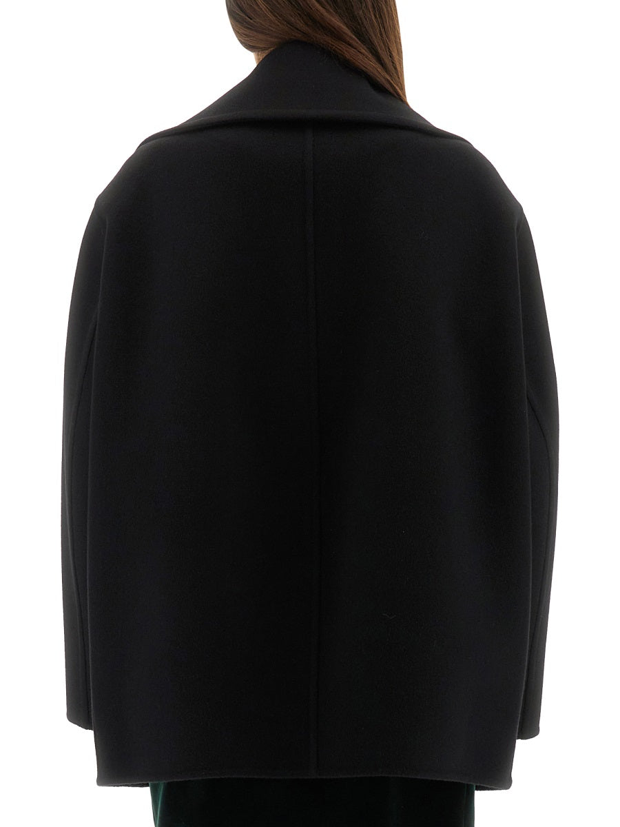 Saint Laurent Women Double-Breasted Wool Caban SAINT LAURENT