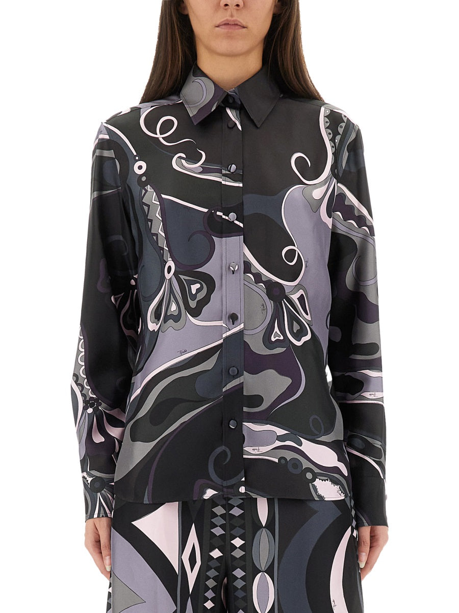 Pucci Women Orchid Print Shirt