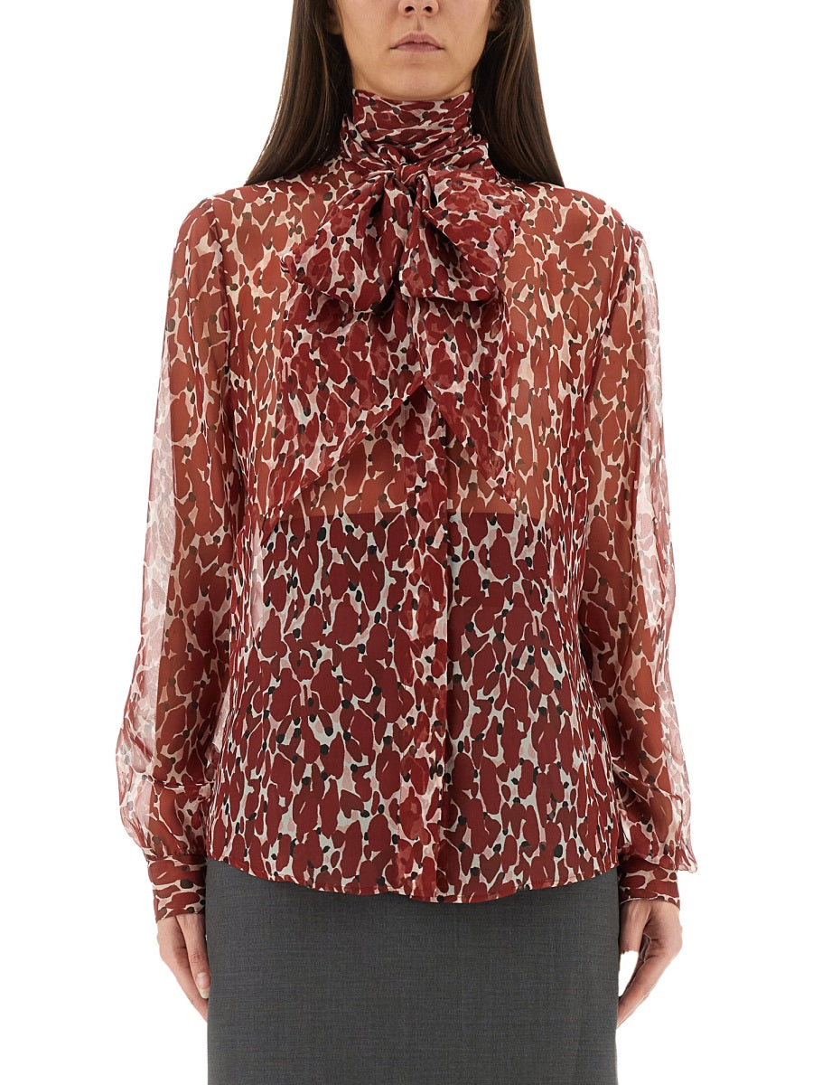 Saint Laurent Women Printed Silk Shirt SAINT LAURENT