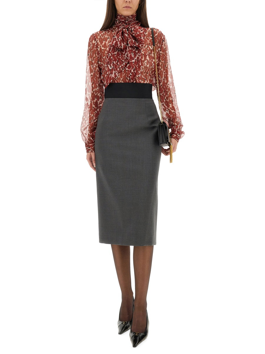 Saint Laurent Women Printed Silk Shirt SAINT LAURENT