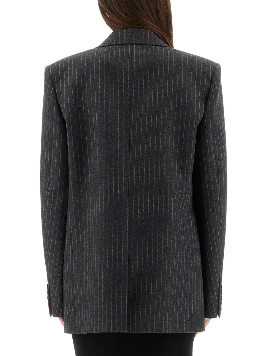 Saint Laurent Women Cassandre Double-Breasted Jacket SAINT LAURENT