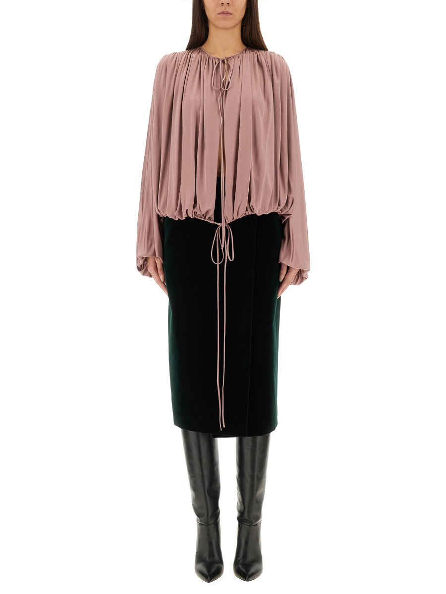 Saint Laurent Women Fluid Knit Blouse SAINT LAURENT
