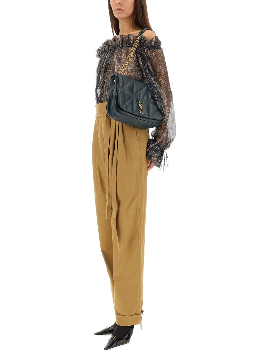 Saint Laurent Women Lurex Silk Creponne Top SAINT LAURENT