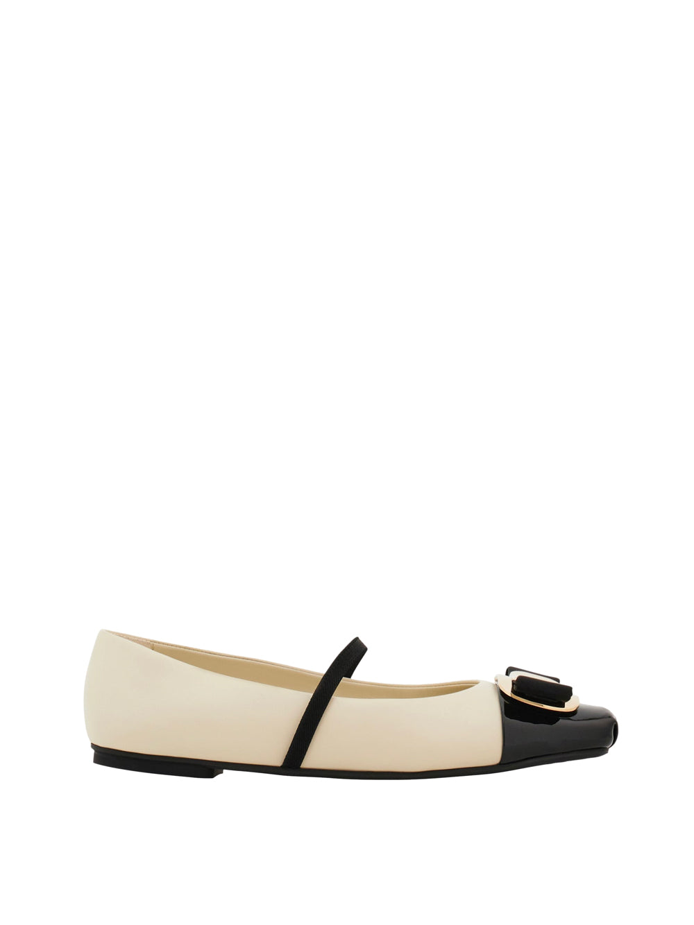 Ferragamo Women Bicolor New Vara Plate Ballerinas FERRAGAMO