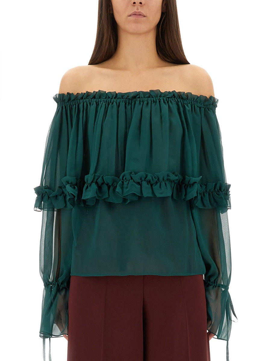 Saint Laurent Women Blue In Silk SAINT LAURENT