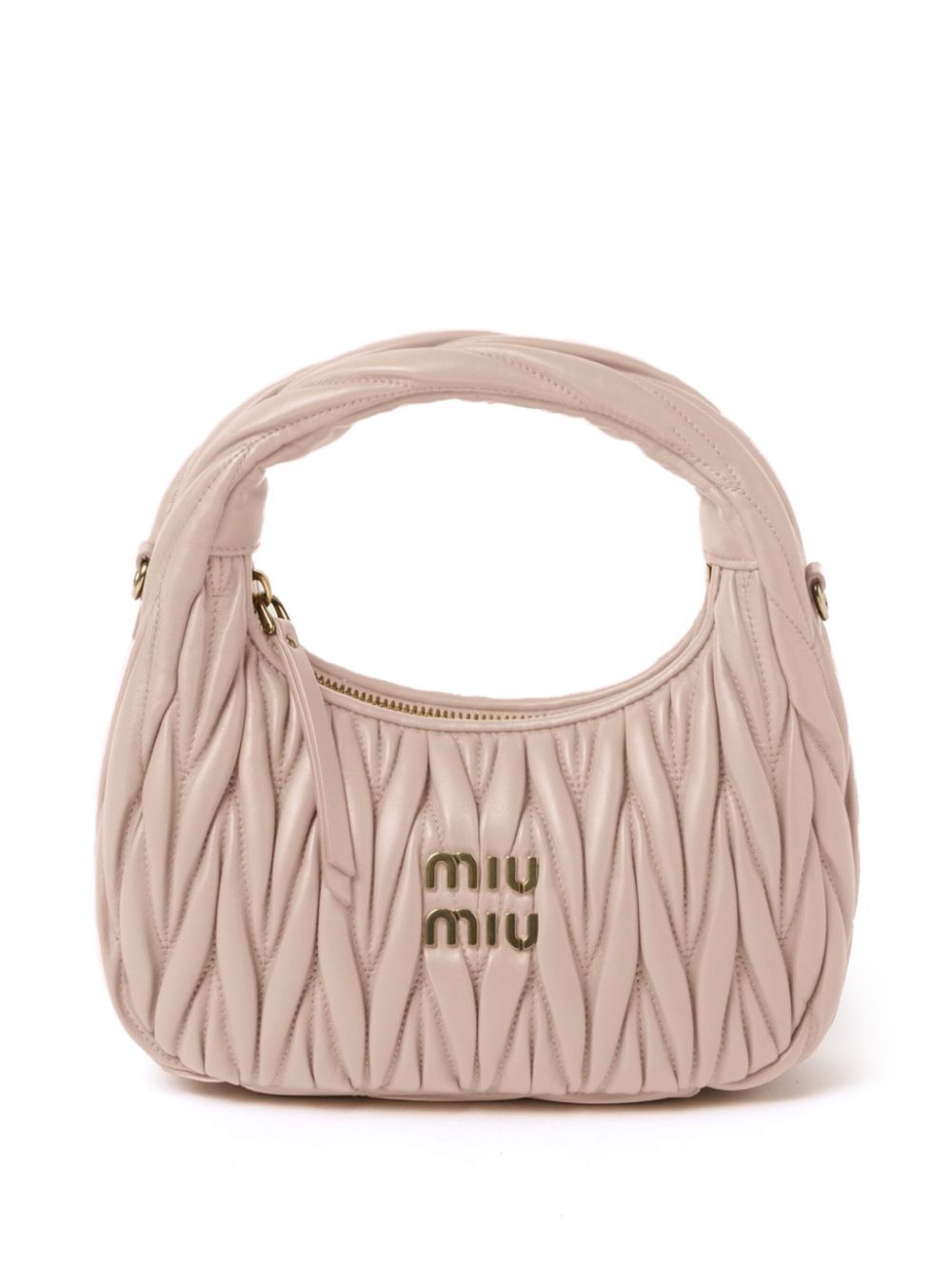 Miu Miu Women Wander Matelassé Nappa Leather Small Hobo Bag MIU MIU