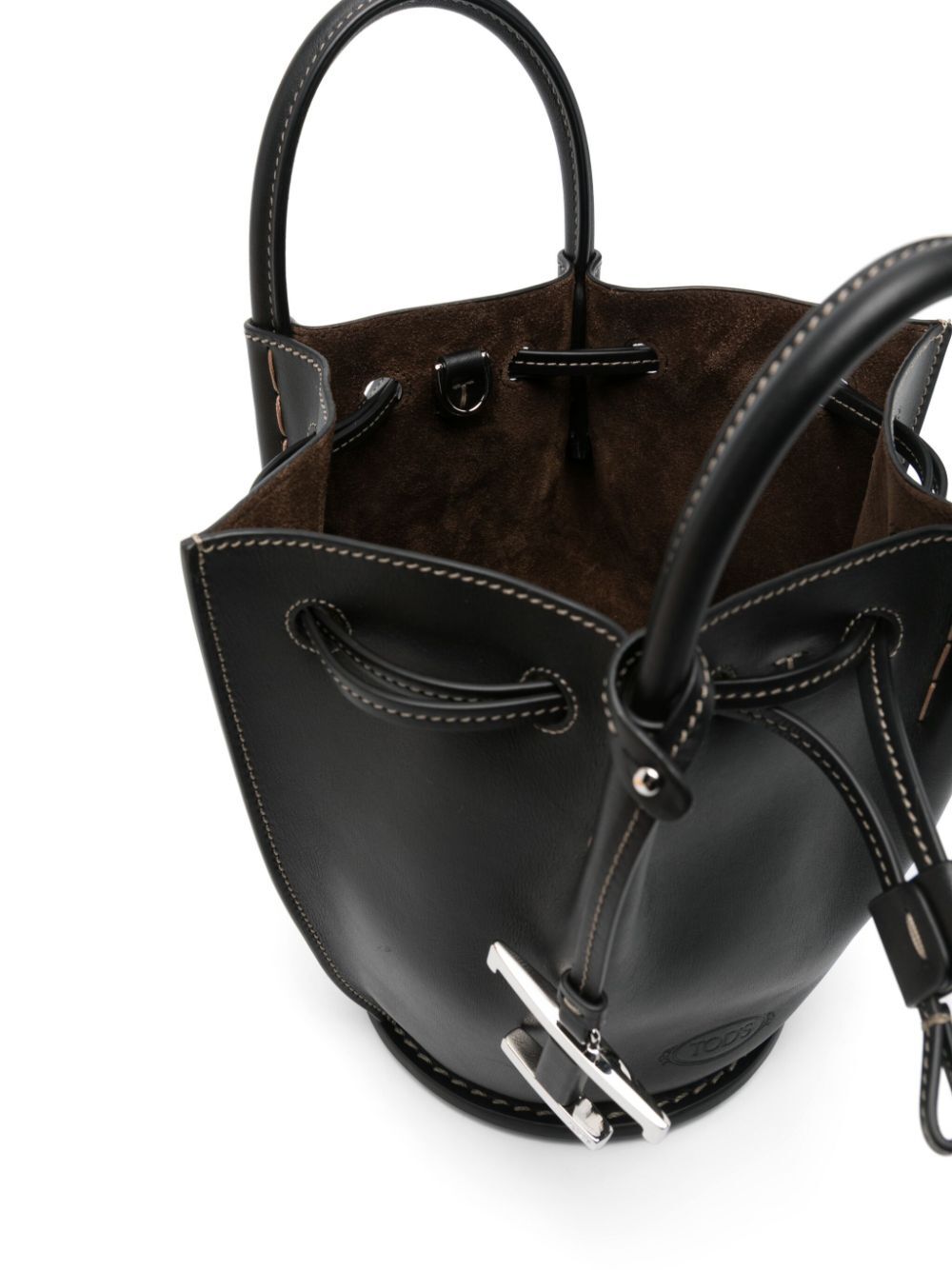Tod's Women Logo-Charm Leather Mini Bucket Bag TOD'S