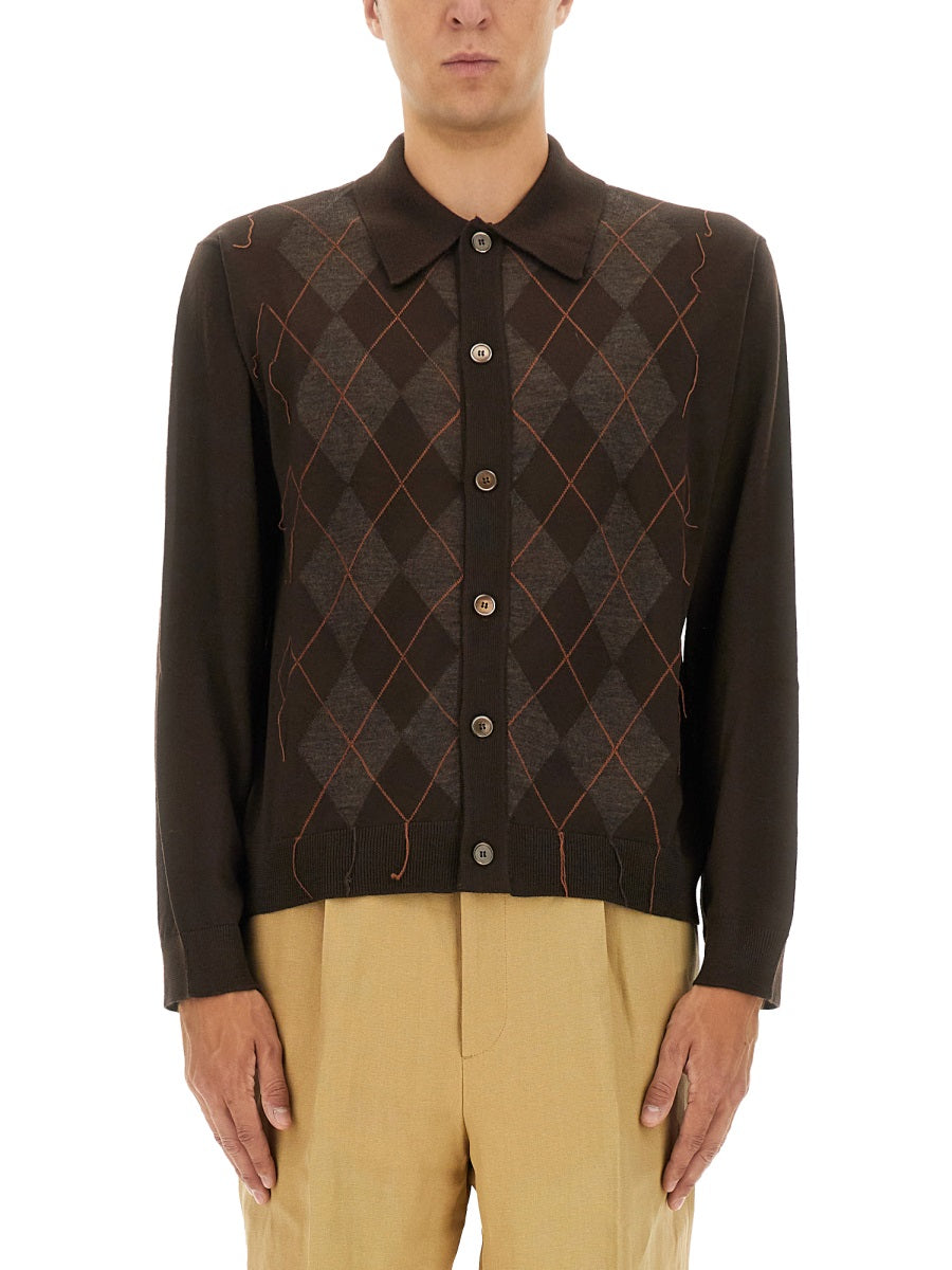 Our Legacy Men Polo Shirt "Pub Argyle" OUR LEGACY