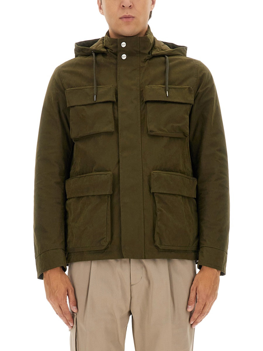 Herno Men Waxed Cotton Short Parka HERNO