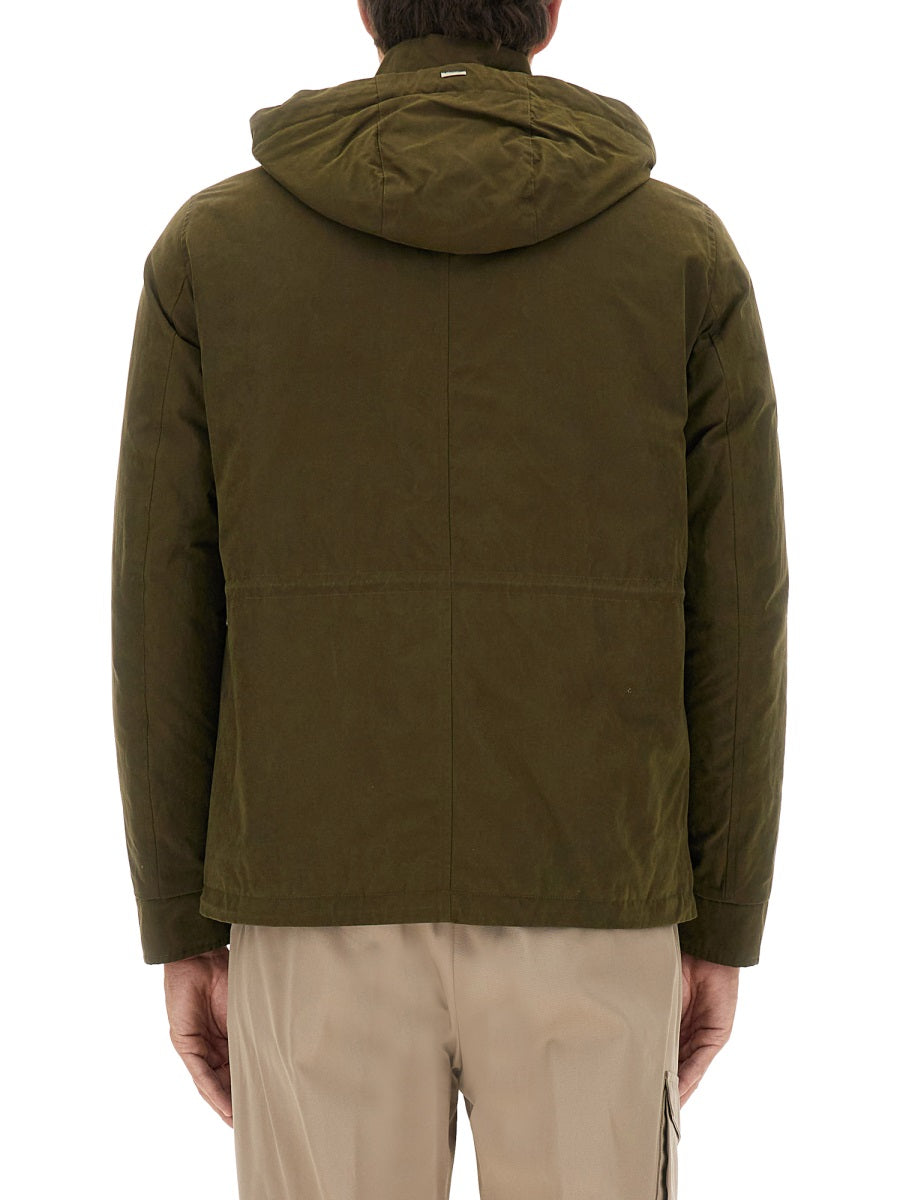 Herno Men Waxed Cotton Short Parka HERNO