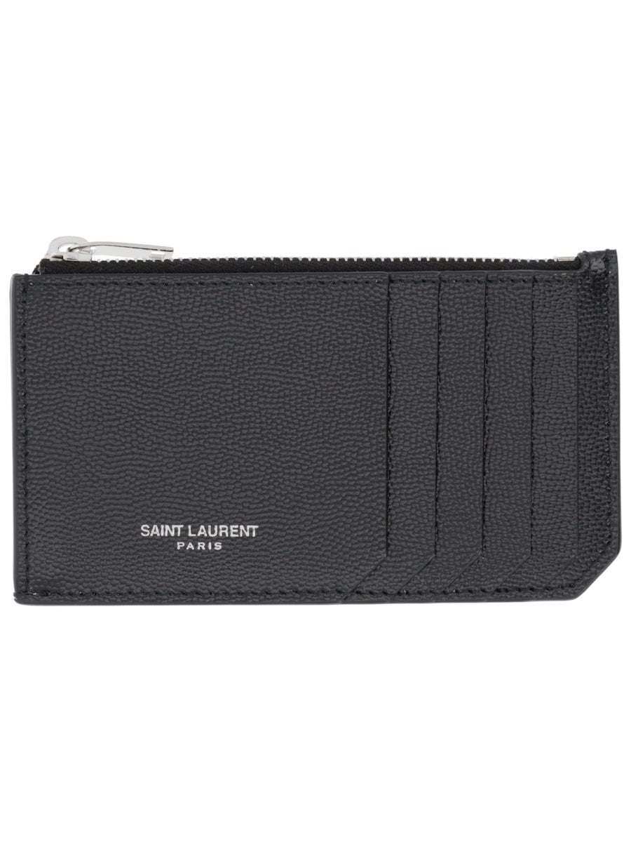 Saint Laurent Men Zippered Card Holder SAINT LAURENT