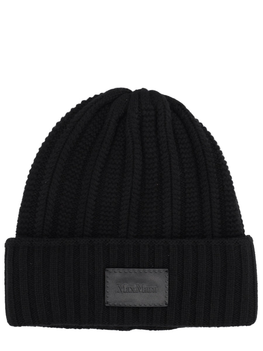 Max Mara Women Cashmere Cap With Logo MAX MARA