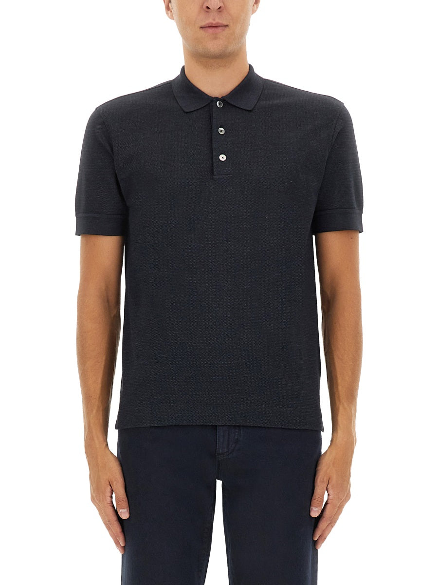 Zegna Men Cotton Blend Polo Shirt ZEGNA