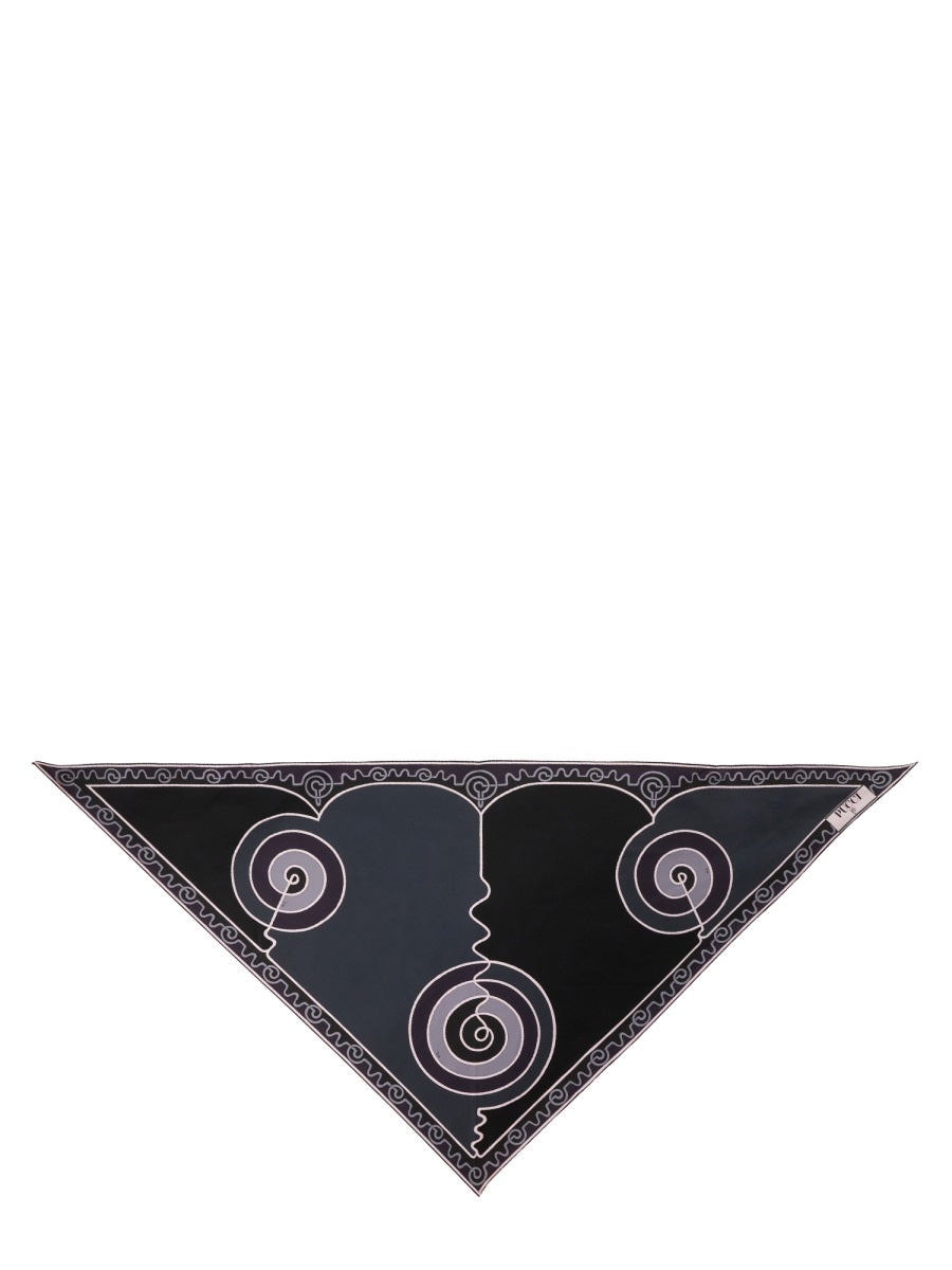 Pucci Women Astro Print Triangle Scarf PUCCI