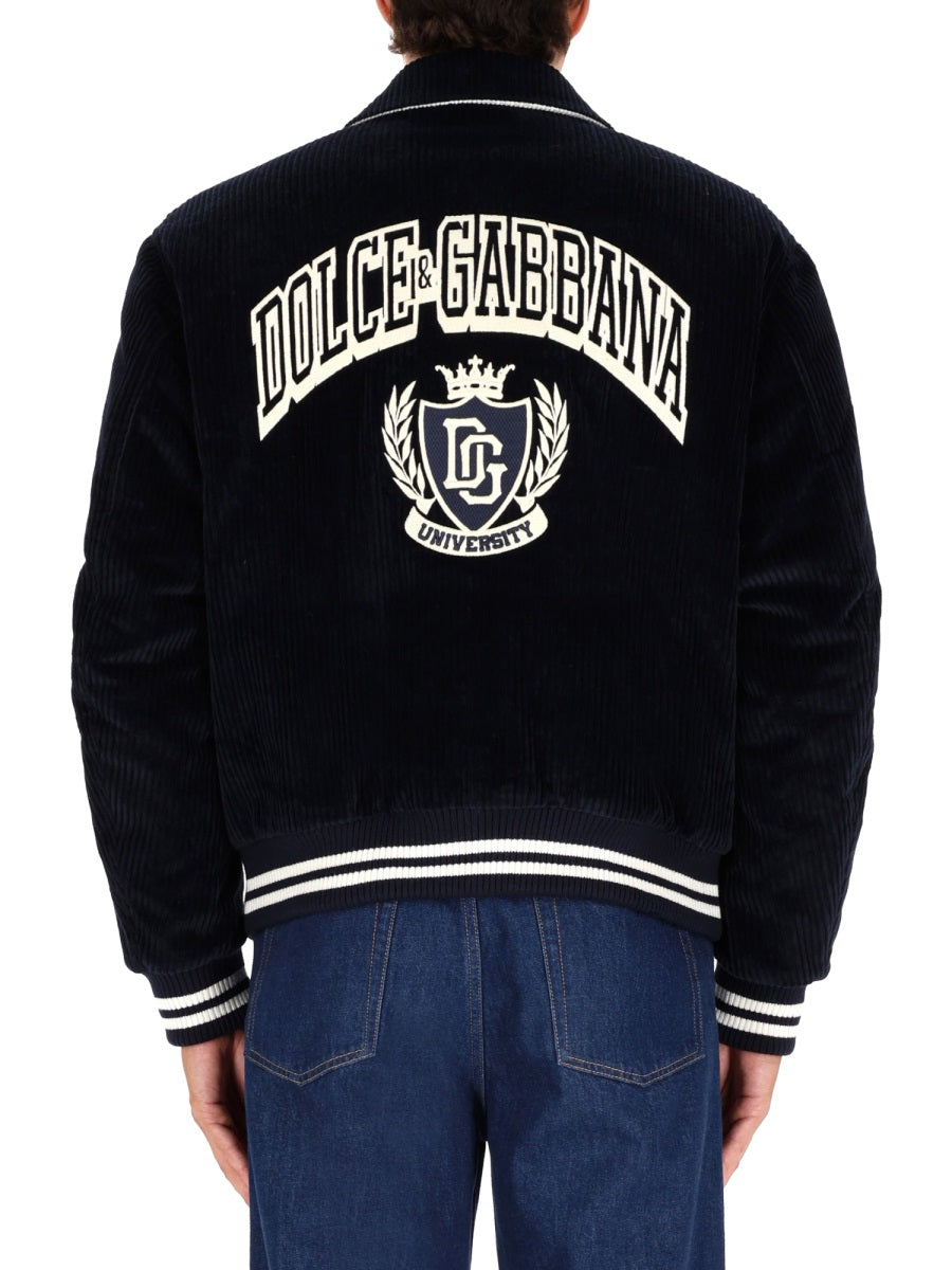 Dolce & Gabbana Men Corduroy Bomber Jacket DOLCE & GABBANA