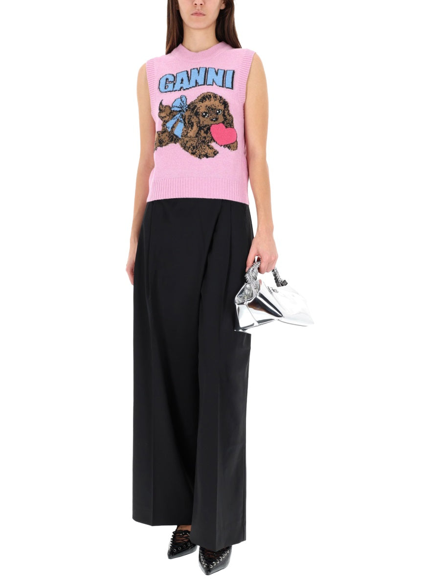 Ganni Women "Cross-Over" Pants GANNI