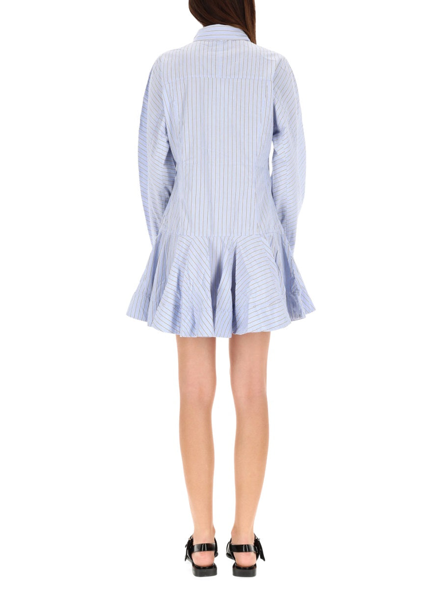 Ganni Women Striped Chemisier Dress GANNI