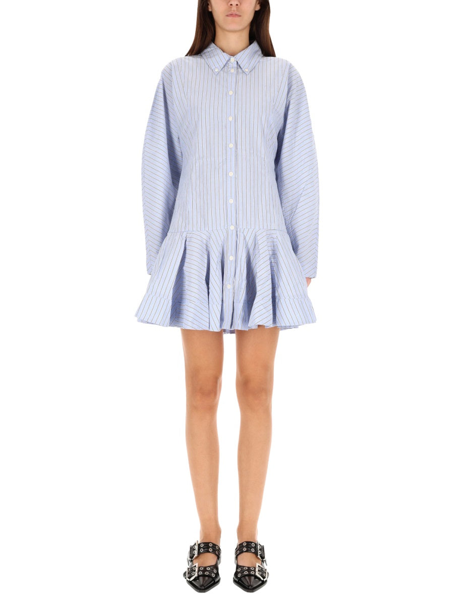 Ganni Women Striped Chemisier Dress GANNI