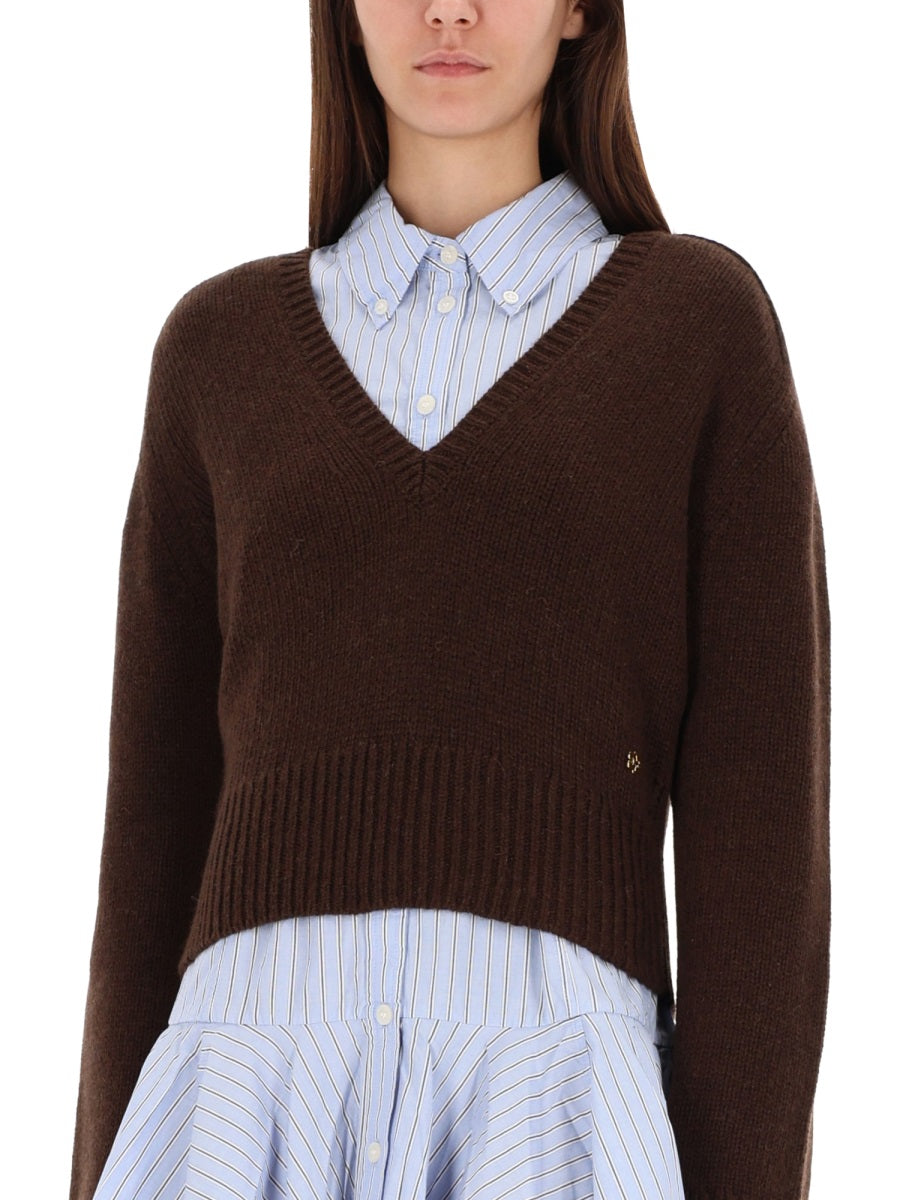 Ganni Women V-Neck Sweater GANNI