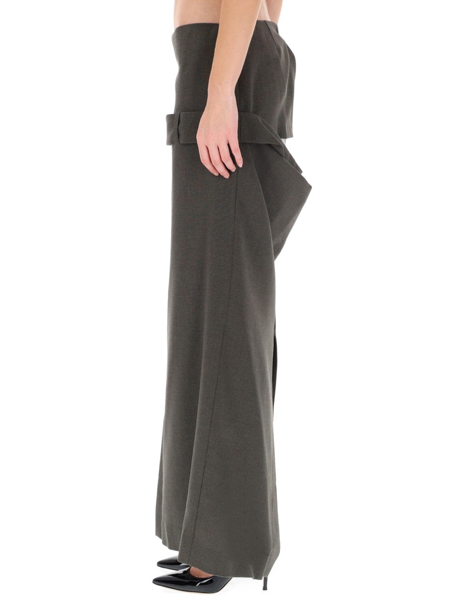 Jean Paul Gaultier Women Deconstructed Skirt With Martingale Detail JEAN PAUL GAULTIER