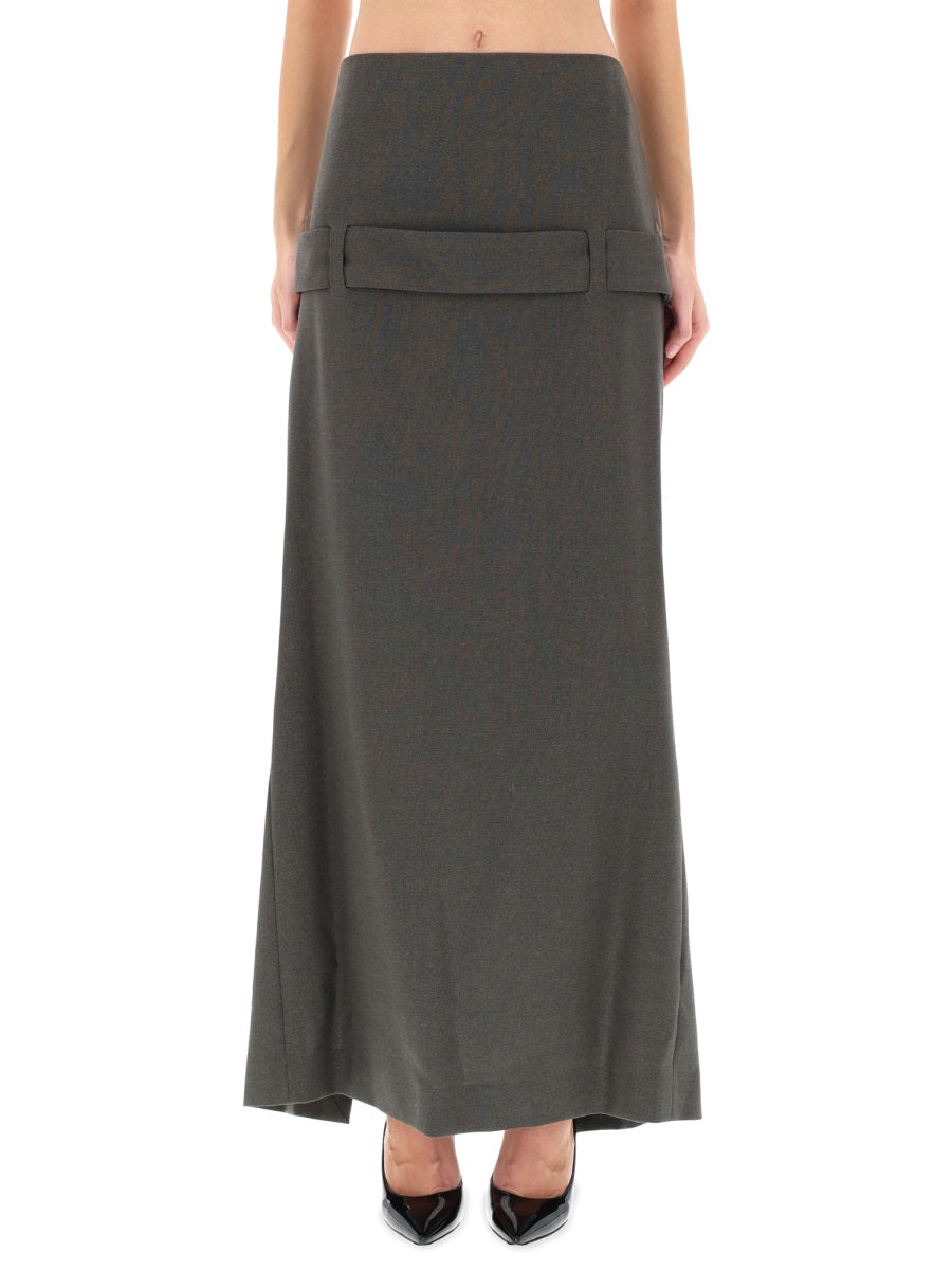 Jean Paul Gaultier Women Deconstructed Skirt With Martingale Detail JEAN PAUL GAULTIER