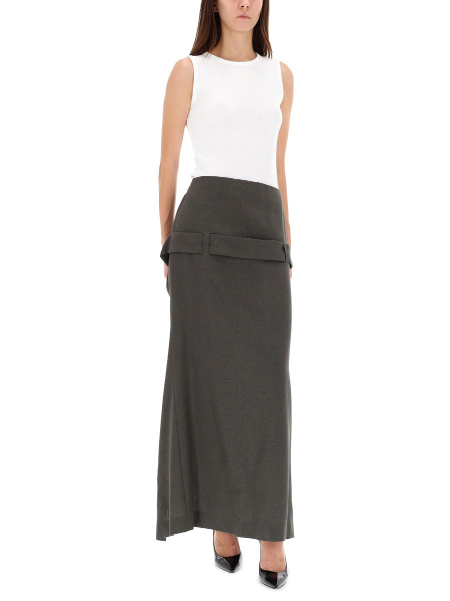 Jean Paul Gaultier Women Deconstructed Skirt With Martingale Detail JEAN PAUL GAULTIER