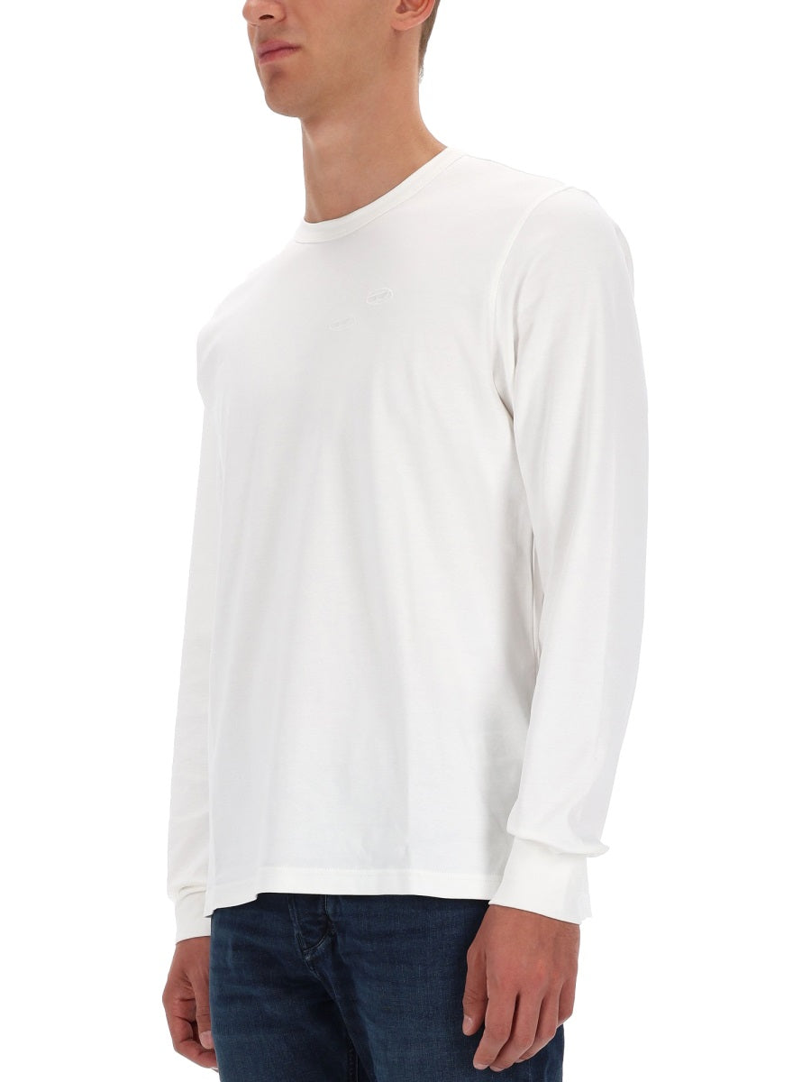 Diesel Men T-Shirt With Embroidered Logo DIESEL