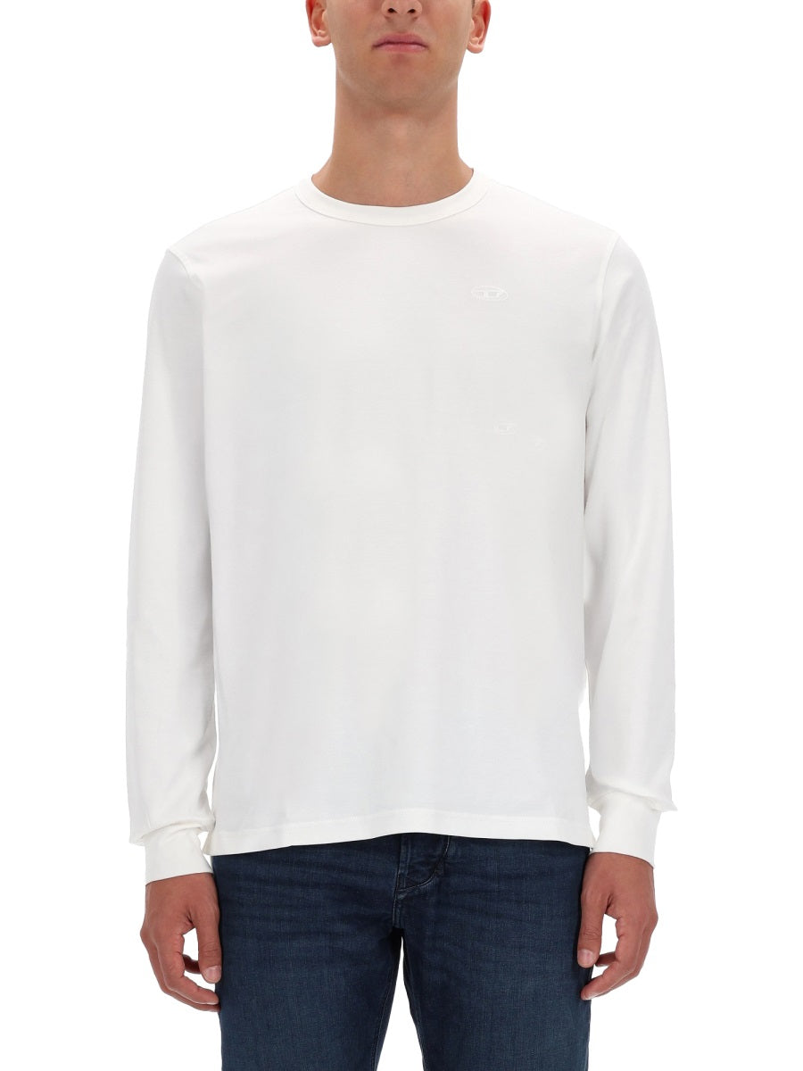 Diesel Men T-Shirt With Embroidered Logo DIESEL