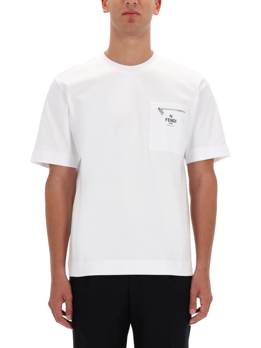 Fendi Men Logo Pocket T-Shirt FENDI