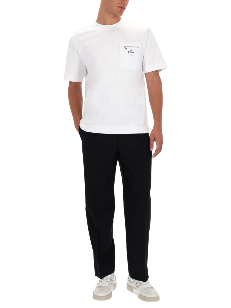 Fendi Men Logo Pocket T-Shirt FENDI