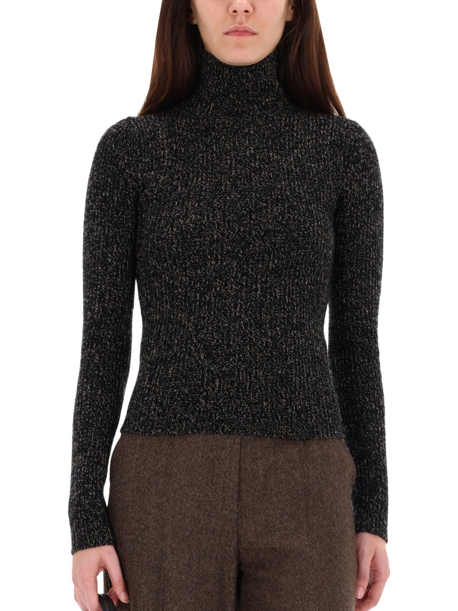 Max Mara Women Wool And Cashmere Mouliné Turtleneck MAX MARA